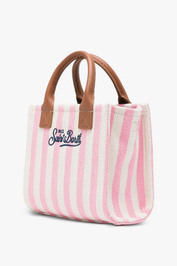 Saint Barth Borsa Vanity Bag Mini Donna Bianco-Rosa - 4
