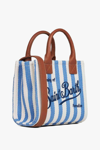 Saint Barth Borsa Vanity Bag Mini Donna Bianco-Celeste - 2
