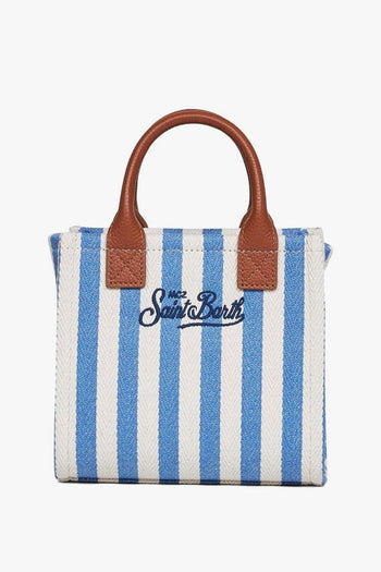 Saint Barth Borsa Vanity Bag Mini Donna Bianco-Celeste - 3