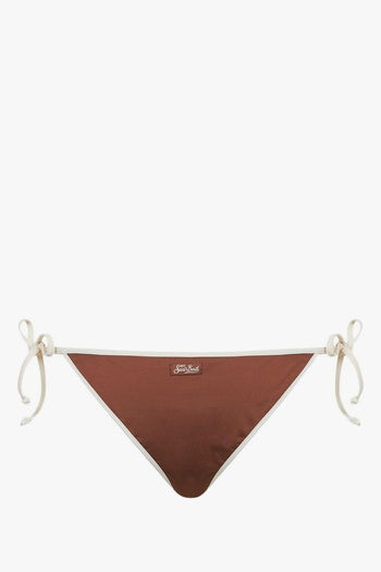 Saint Barth Slip Mare Donna Marrone - 2
