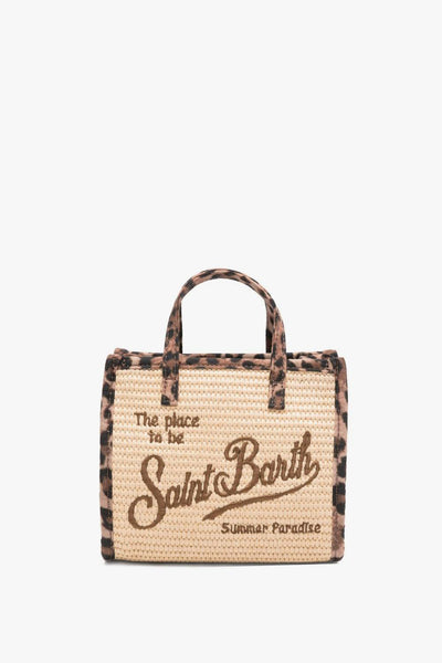 Saint Barth Borsa Vivian Mini Donna Beige-Leopardata