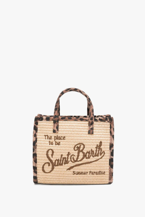 Saint Barth Borsa Vivian Mini Donna Beige-Leopardata