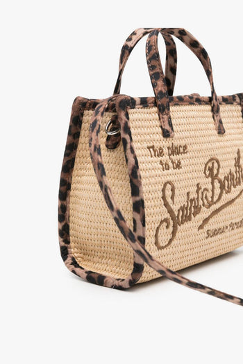 Saint Barth Borsa Vivian Mini Donna Beige-Leopardata - 3