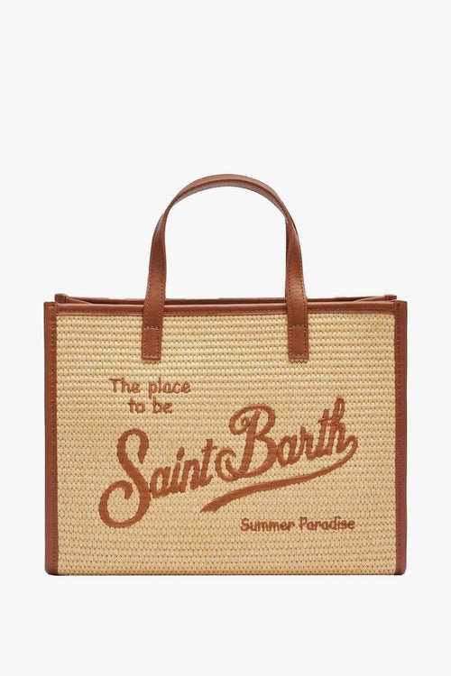 Saint Barth Borsa Vivian Mid Straw Donna Beige-Marrone
