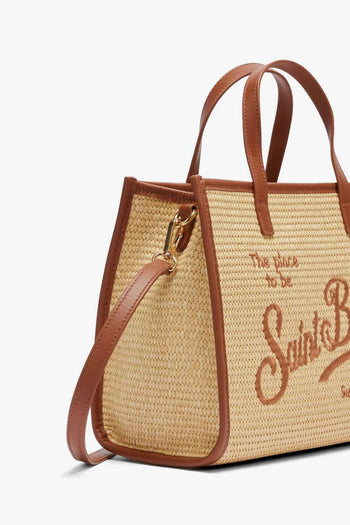 Saint Barth Borsa Vivian Mid Straw Donna Beige-Marrone - 3