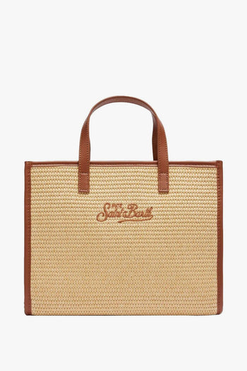 Saint Barth Borsa Vivian Mid Straw Donna Beige-Marrone - 4