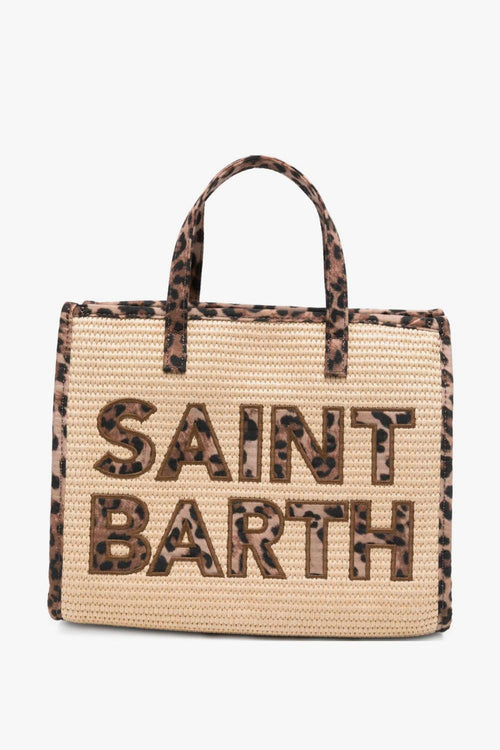 Saint Barth Borsa Vivian Mid Straw Donna Leopardata