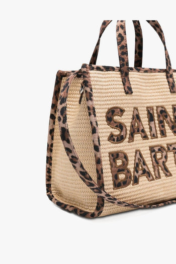 Saint Barth Borsa Vivian Mid Straw Donna Leopardata - 2