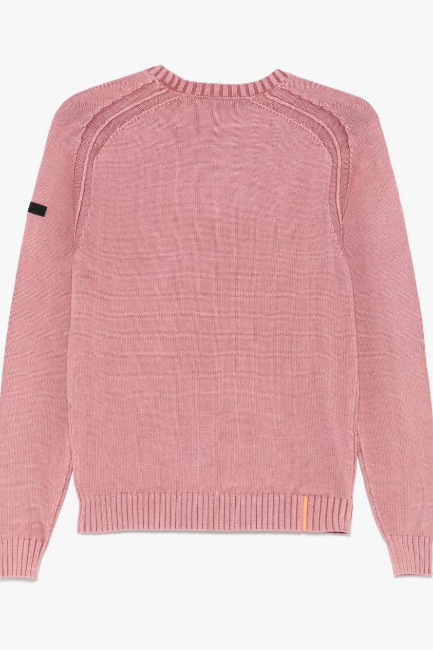 Maglia Rosa Uomo Cotton Techno Wash Round su Progetto Seta