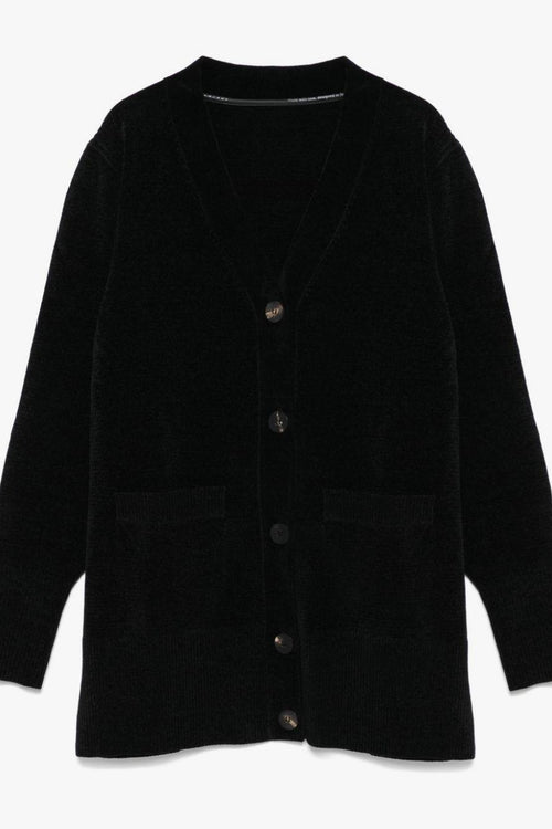 Cardigan Nero Donna Velvet Vent