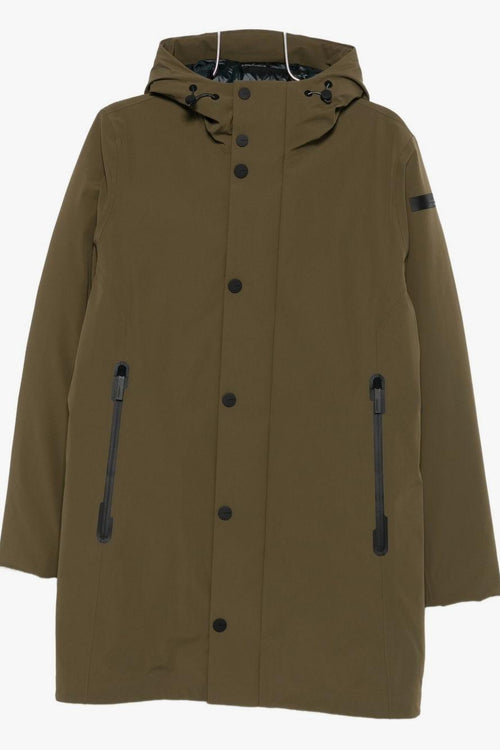 Giubbotto Verde Uomo in Tessuto Tecnico