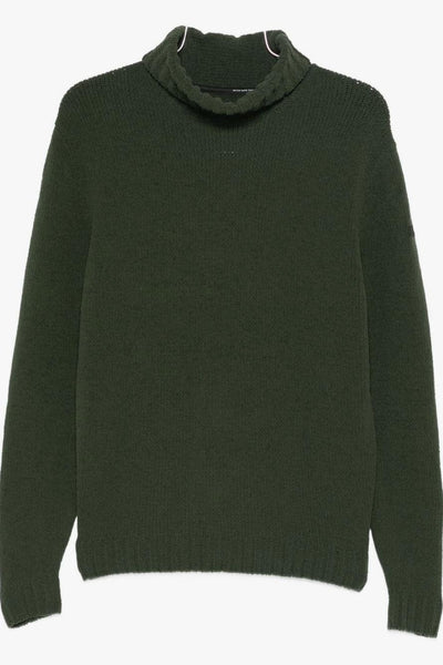 Maglia Verde Uomo Collo Alto