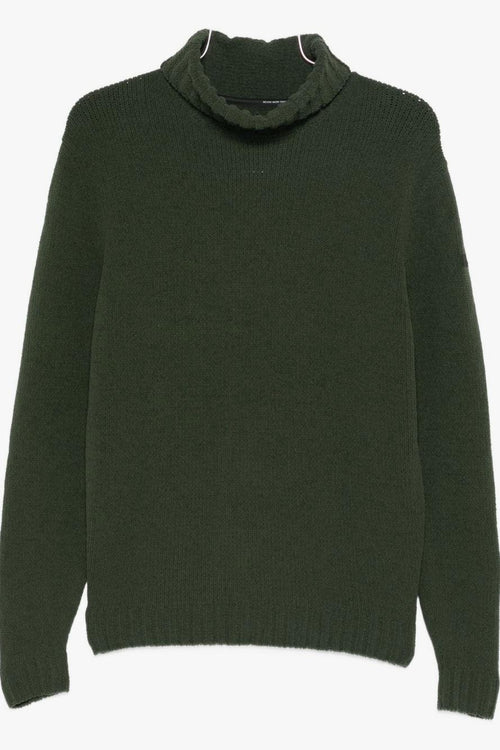 Maglia Verde Uomo Collo Alto
