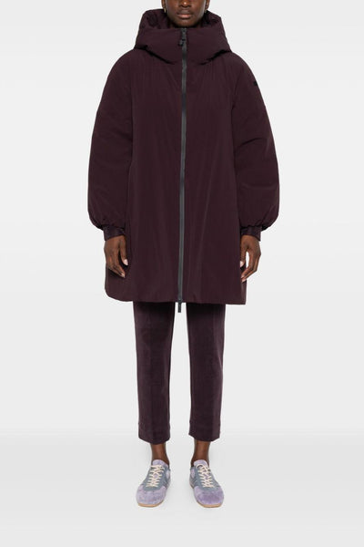 Giubbotto Viola Donna Cappuccio e Zip