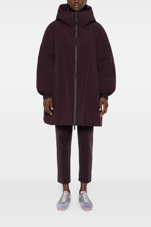 Giubbotto Viola Donna Cappuccio e Zip