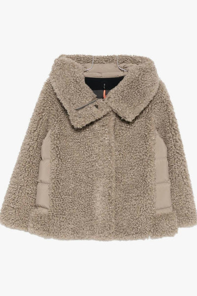 Giubbotto Marrone Donna Effetto Orsetto