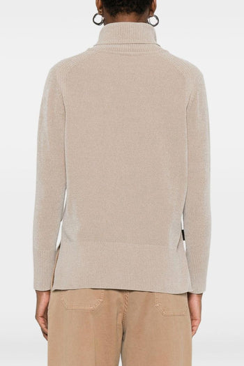 Maglia Crema Donna Dolcevita - 3