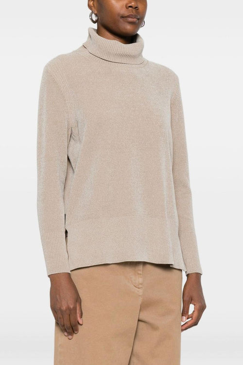 Maglia Crema Donna Dolcevita