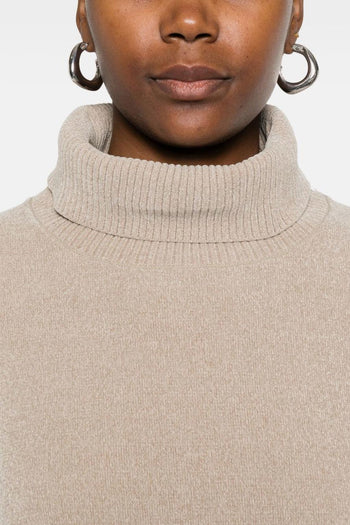 Maglia Crema Donna Dolcevita - 4