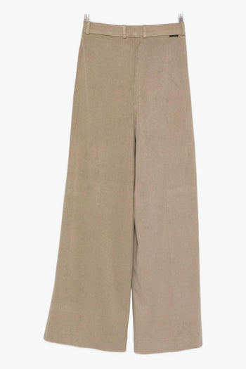 Pantalone Marrone Donna Gamba Ampia - 3