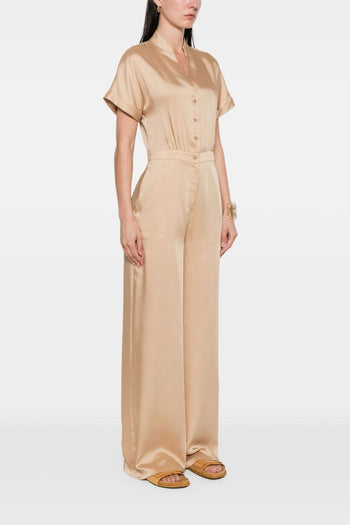 Tuta Lunga Beige con Bottoni - 5