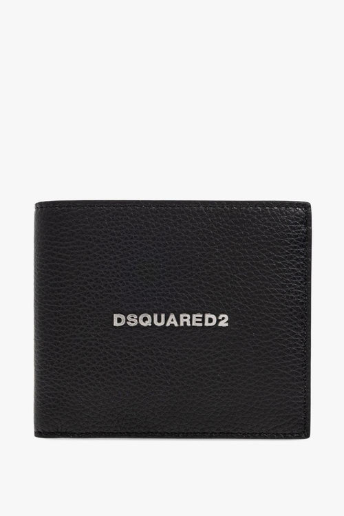 2 Uomo Portafogli Nero Placca Logo