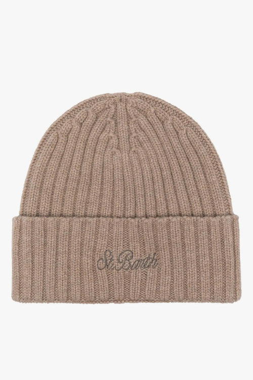 Saint Barth Cappellino Beige Donna Wengen Ricamo Logo