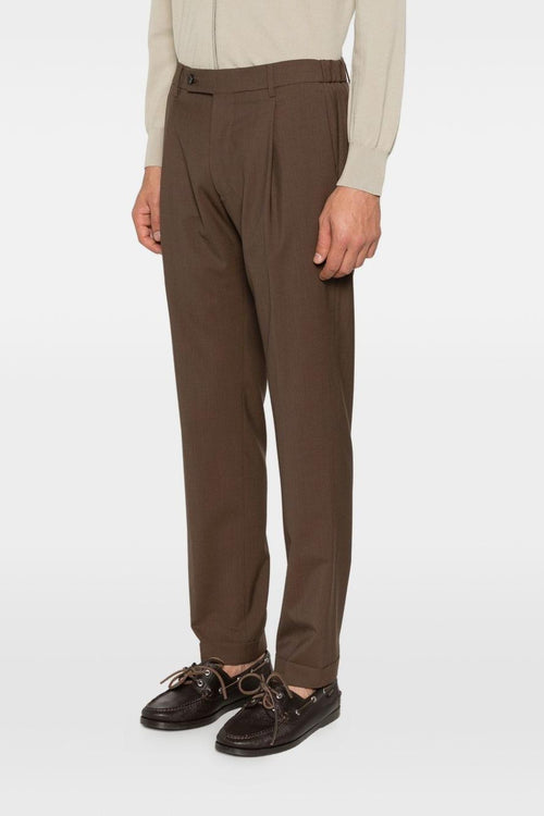 Pantaloni Marrone Uomo Retro Long