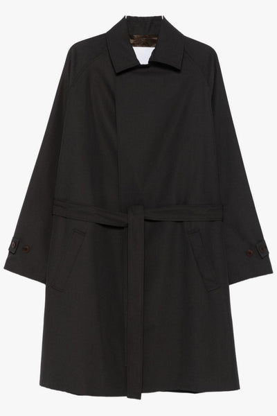 Trench Marrone Uomo con Cintura