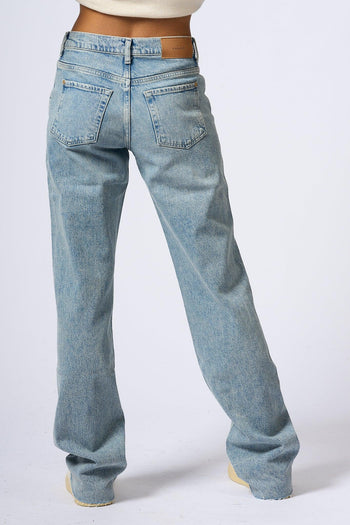 Jeans Tess Raw Cut Blu Chiaro Donna - 4