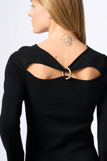 Mini Abito Cut Out Accessorio Nero Donna - 4