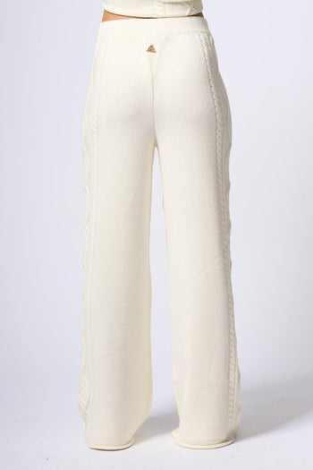 Pantalone Treccia Panna Donna - 5