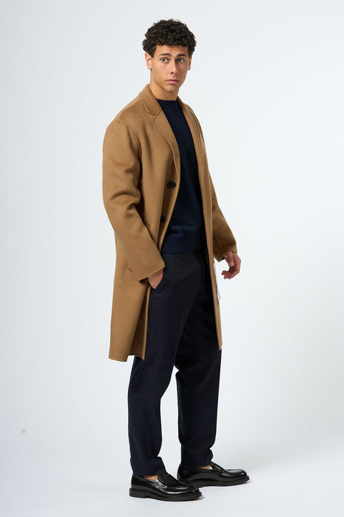 Cappotto Lana e Cashmere Cammello Uomo