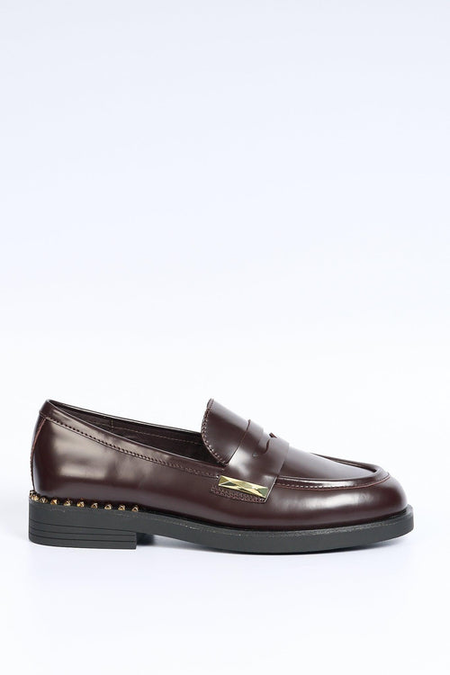 Mocassino WHISPER STUD Bordeaux Donna