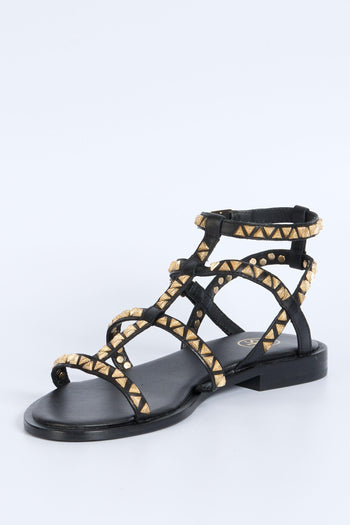 Sandalo Pandora Borchie Nero Donna - 5