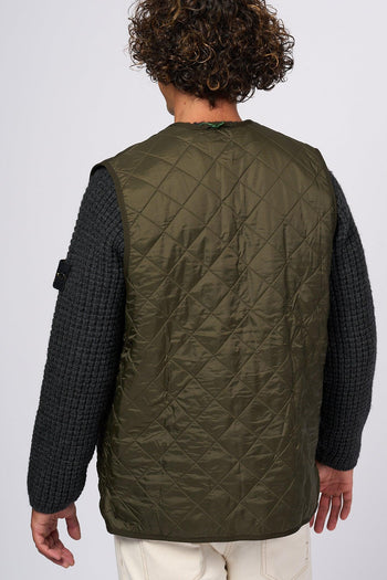 Gilet Polarquilt Verde Oliva Uomo - 5