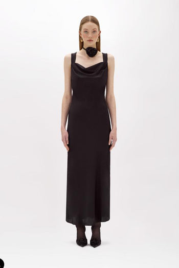 Abito Satin Nero Donna - 2
