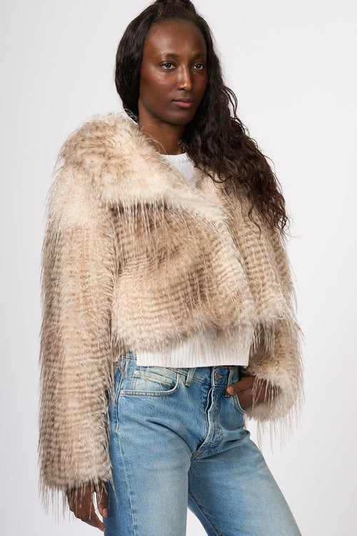 Giaccone Lince Faux Fur Donna