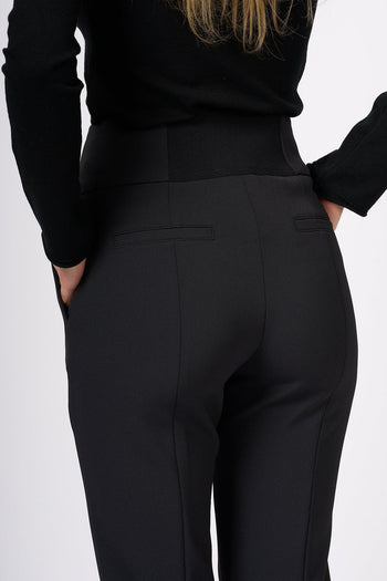 Pantalone Flare in Crepe Nero Donna - 3