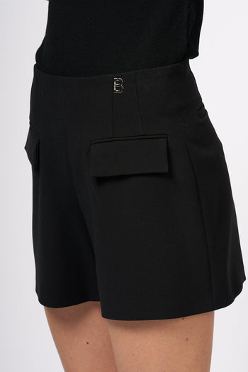 Short in Crepe Nero Donna - 3