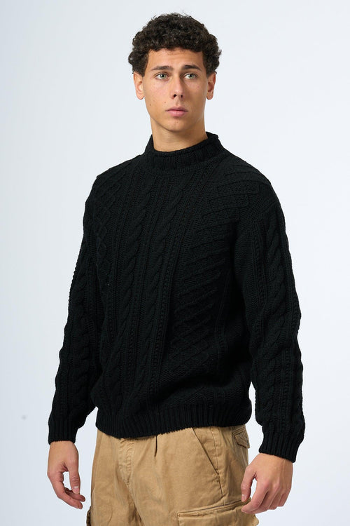 Maglia Lambswool Nero Uomo