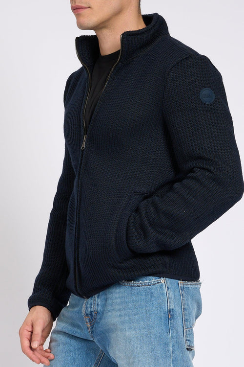 Maglia Zip Blu Uomo