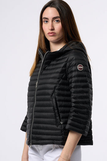 Piumino Leggero A Cappa Nero Donna - 5