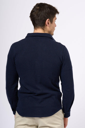 Camicia Cashmere Blu Uomo - 5