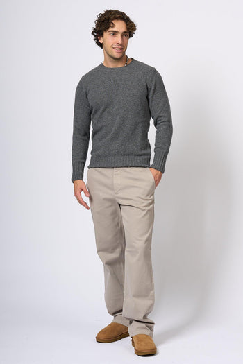 Maglione Lambswool Grigio Uomo - 5