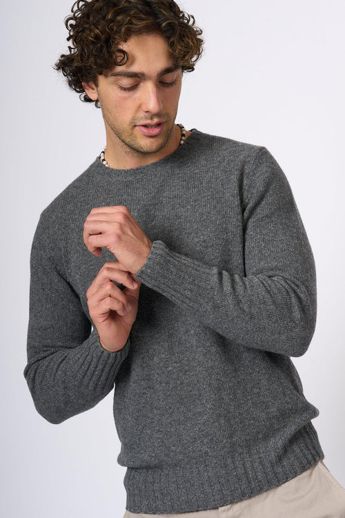 Maglione Lambswool Grigio Uomo