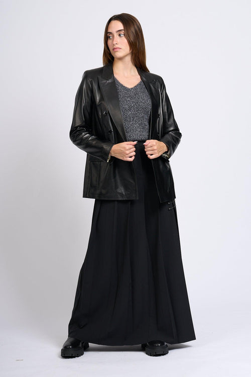 Blazer Pelle Arielle Nero Donna - 2