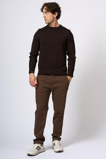 Pantalone Prince Gabardina Marrone Uomo - 4