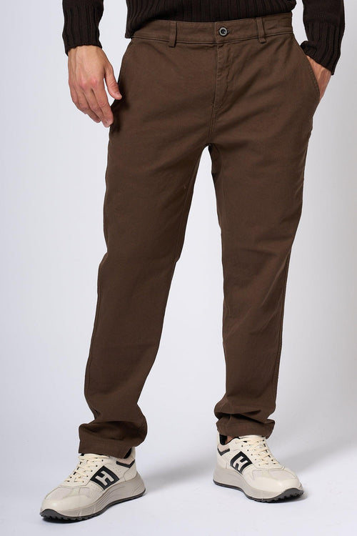 Pantalone Prince Gabardina Marrone Uomo