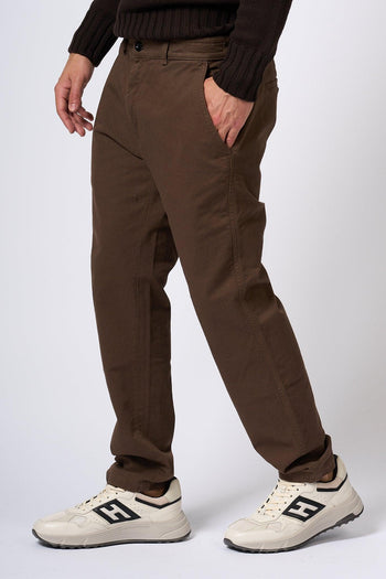 Pantalone Prince Gabardina Marrone Uomo - 5